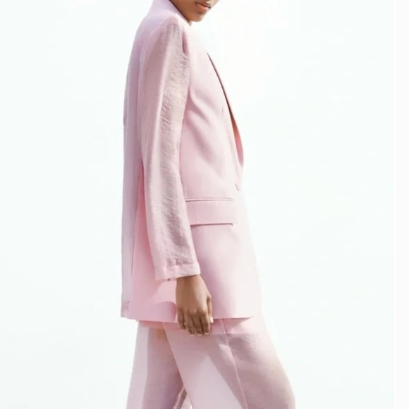 ZARA Chic & Timeless Pink Blazer Size L - Picture 3 of 10